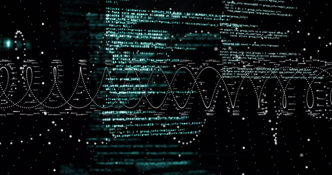 Dynamic Code and Waveform with Floating Particles in Cyberspace