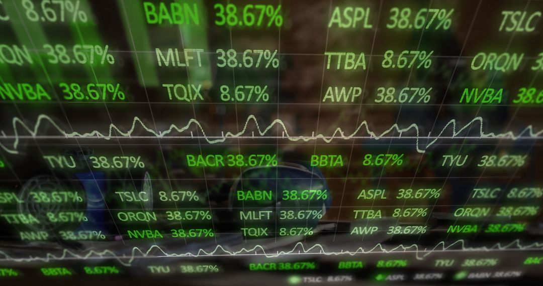 Dynamic Financial Data Display with Stock Tickers and Graphs
