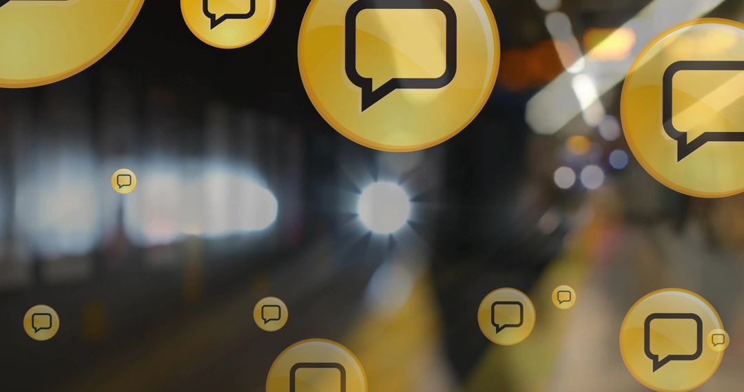 Messages in Motion: Speech Bubbles on Blurred Subway