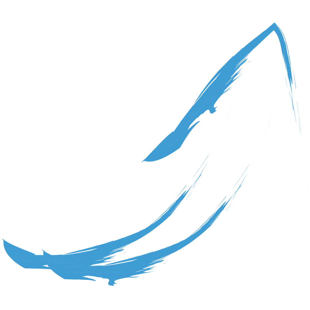 Abstract Blue Brushed Strokes on Transparent Background