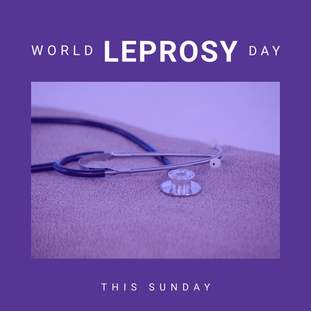 World Leprosy Day Awareness Campaign Poster with Stethoscope