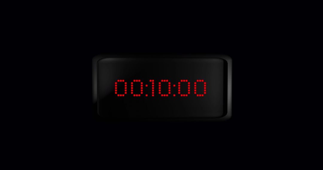 Digital Timer with Futuristic Light Trails on Dark Background