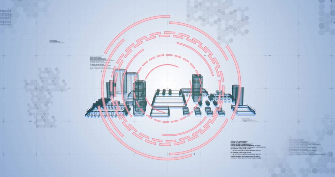 Digital Processing Interface with Futuristic Sci-Fi Aesthetic