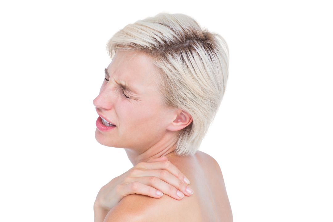 Transparent Relieved Woman Touching Sore Shoulder Front - Download Free Stock Images Pikwizard.com