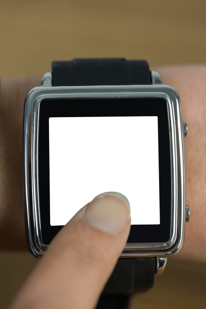 Person Using Transparent Smartwatch Screen for Touch Commands - Download Free Stock Images Pikwizard.com