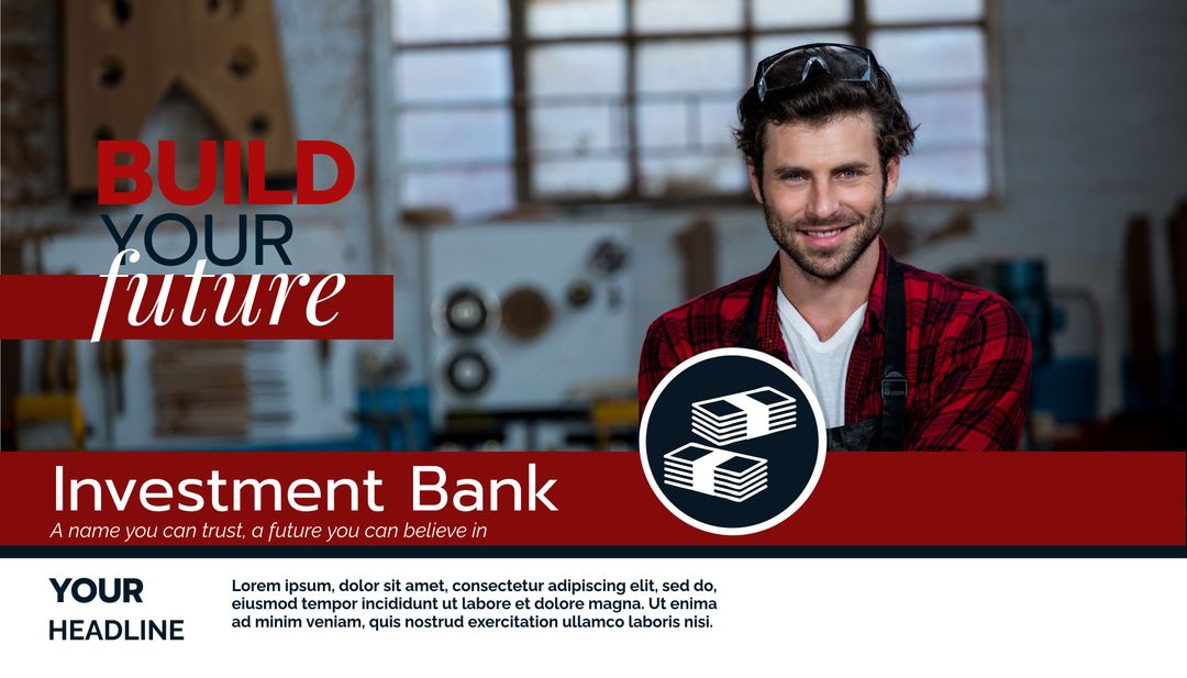 Confident Craftsman Represents Trust and Ambition for Financial Services