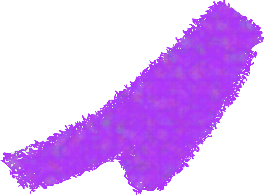 Abstract Purple Brushstroke Floating on Transparent Background