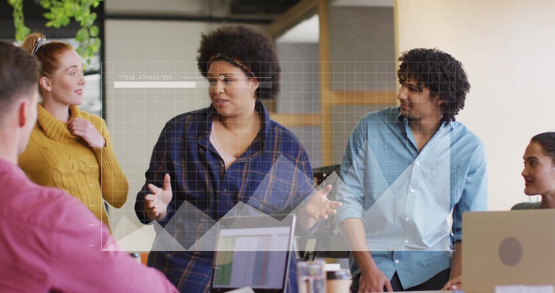 Diverse Team Collaborating on Business Data Strategy