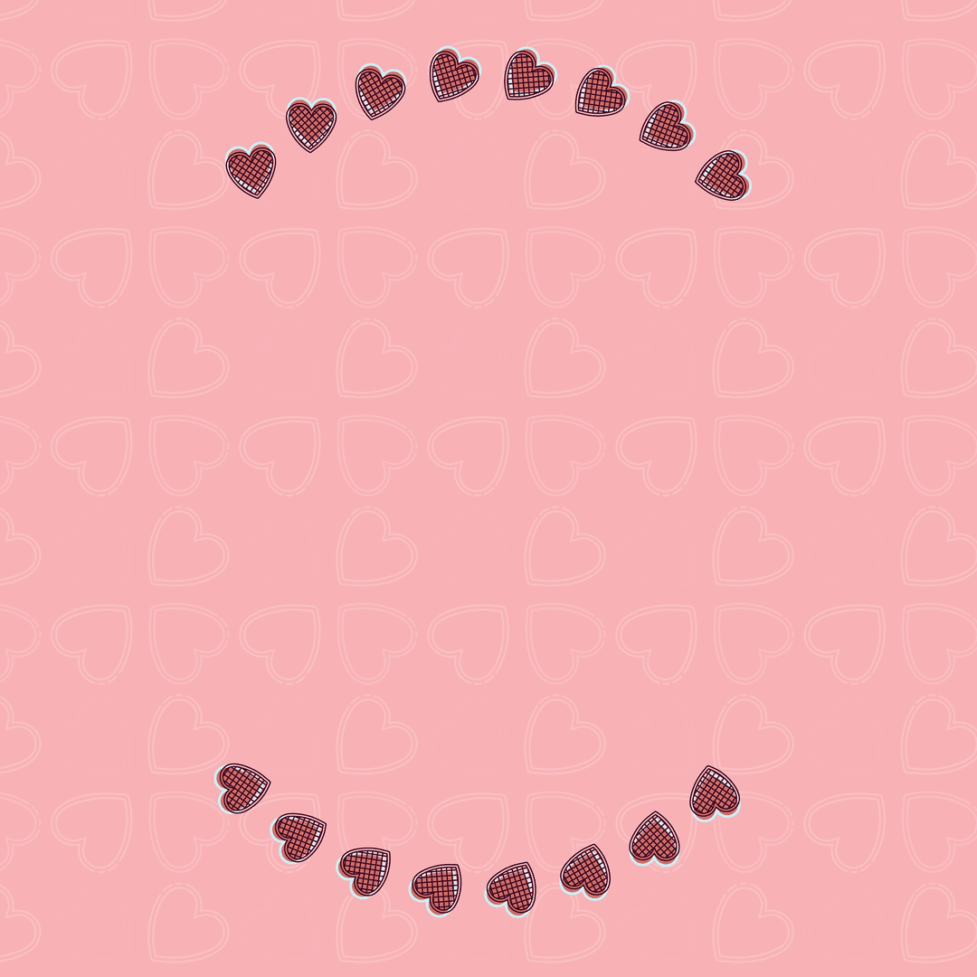Heart Pattern in Soft Pink on Transparent Background Great for Love Theme