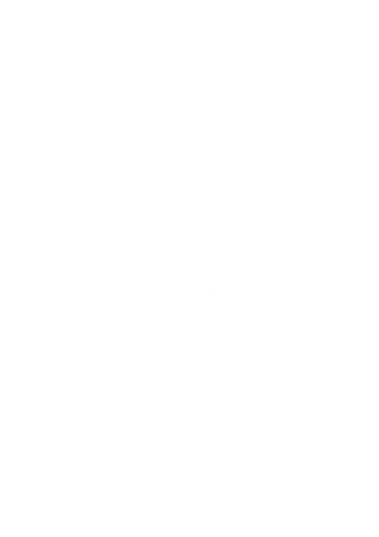 Digital Save the Date Design Transparent Background