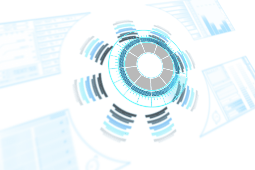 Futuristic Transparent Digital Interface Illustration