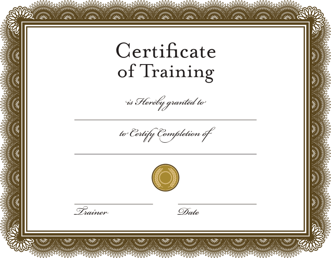 Transparent Certificate Template with Elegant Design Elements