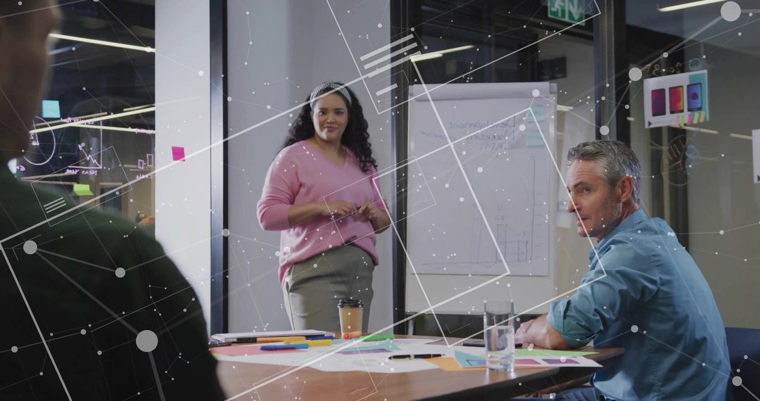 Professional Team Meeting in Modern Office Environment