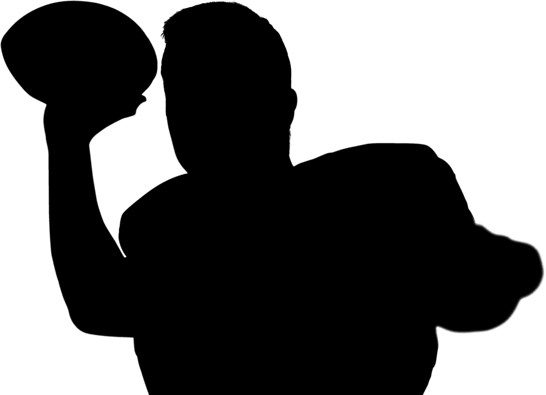 Transparent Vector of Quarterback in Action