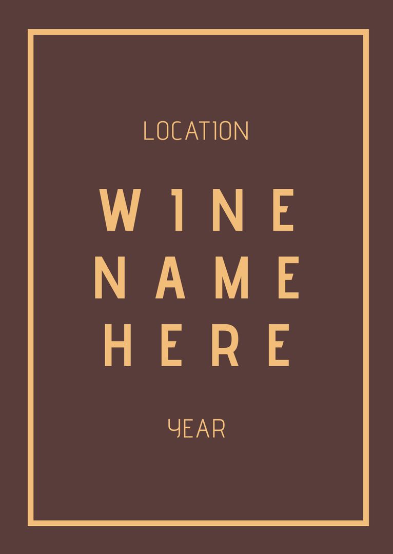 Minimalist Wine Label Design with Classic Typography