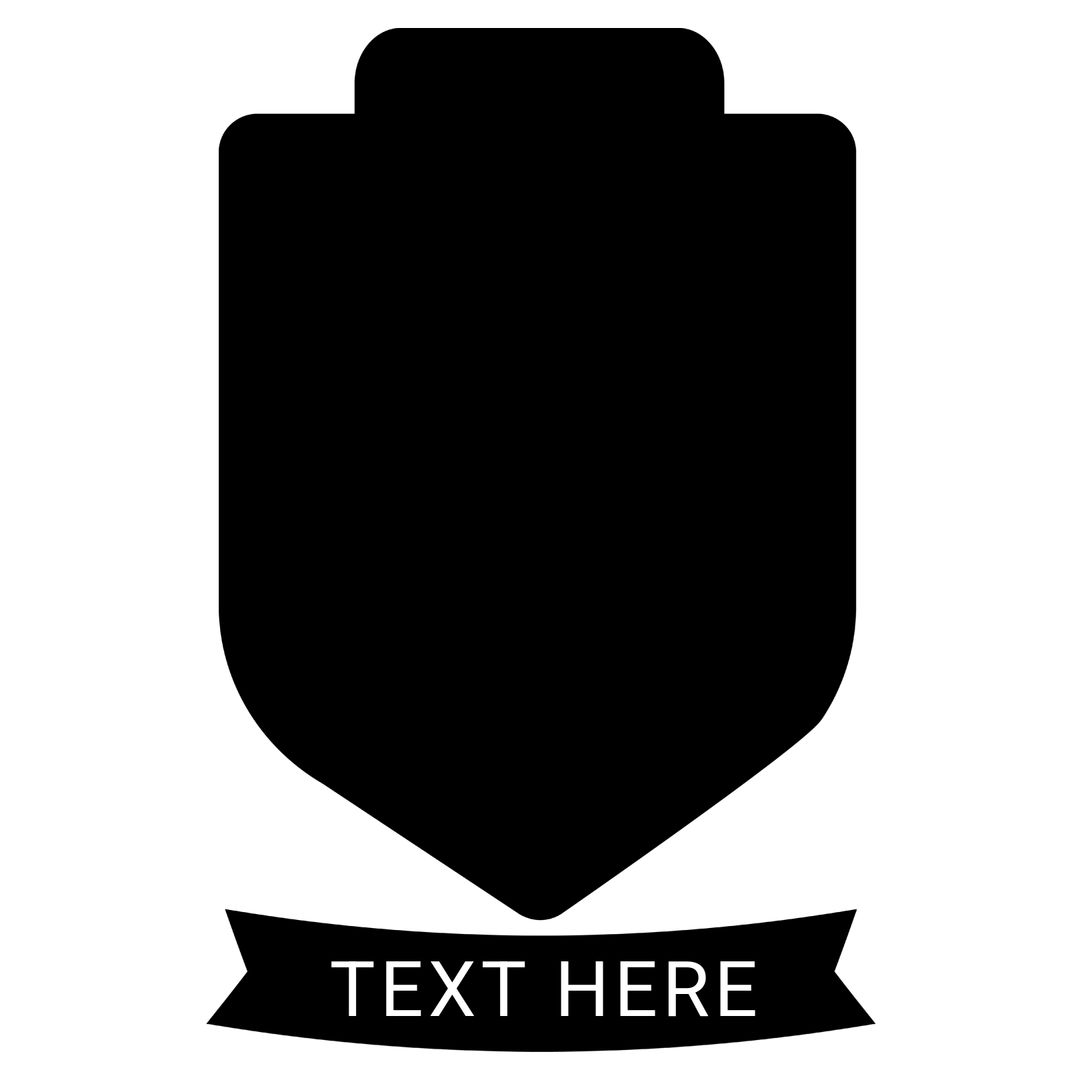 Customizable Black Shield Emblem for Branding