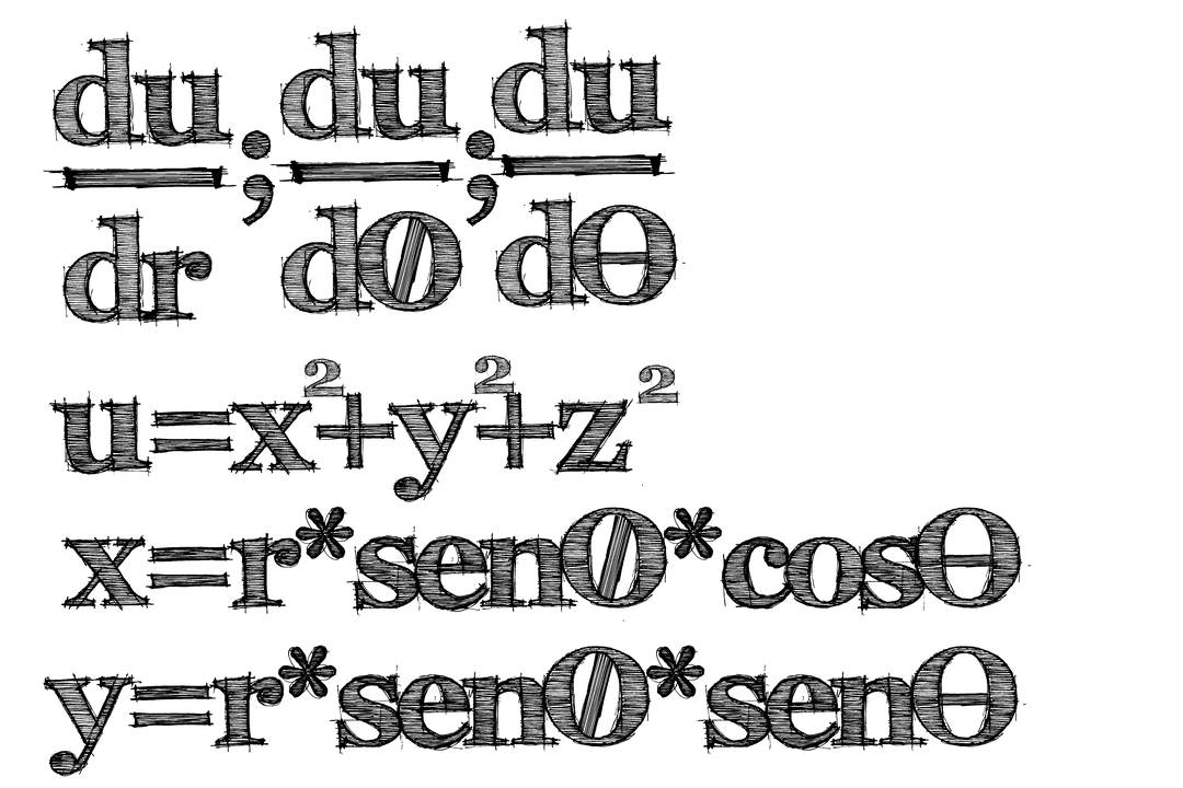 Mathematical Formula on Transparent Background Concept