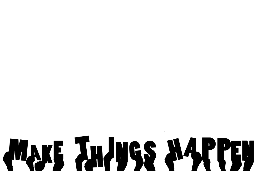 Transparent Motivational Phrase with Hands Graphic