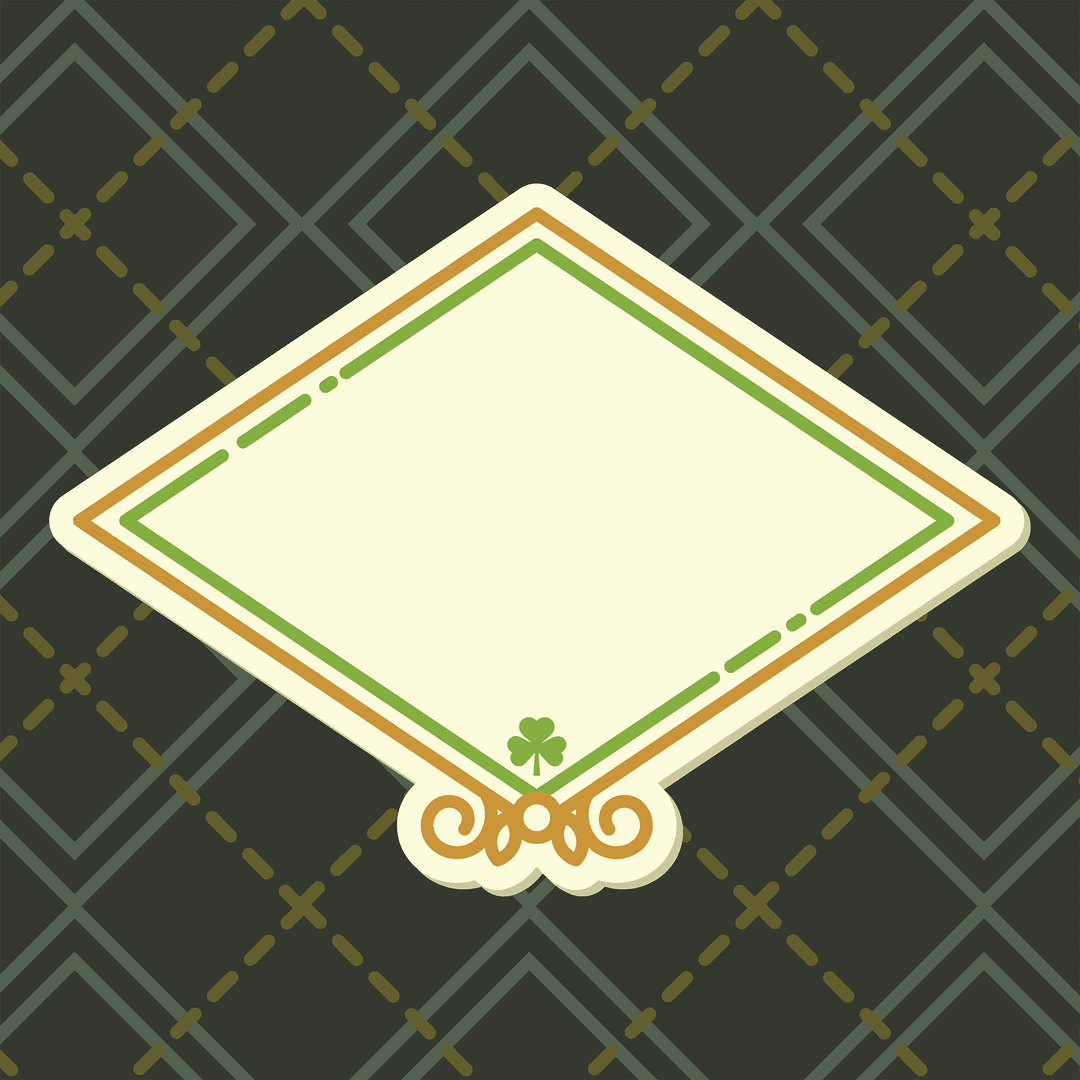 Transparent St. Patrick Day Banner with Shamrock and Copy Space