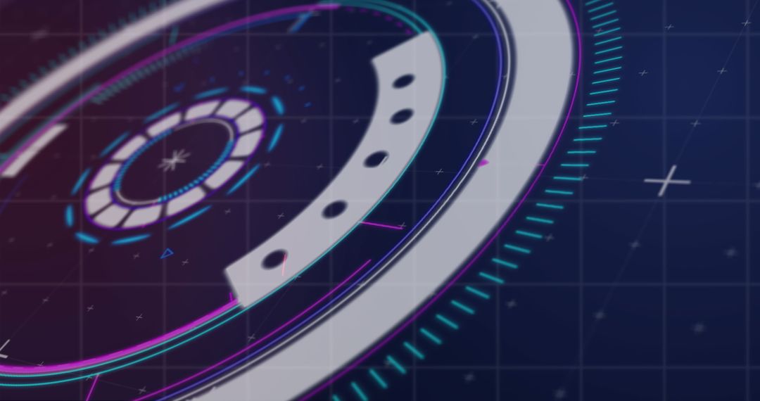 Futuristic Financial Data Interface on Blue Background