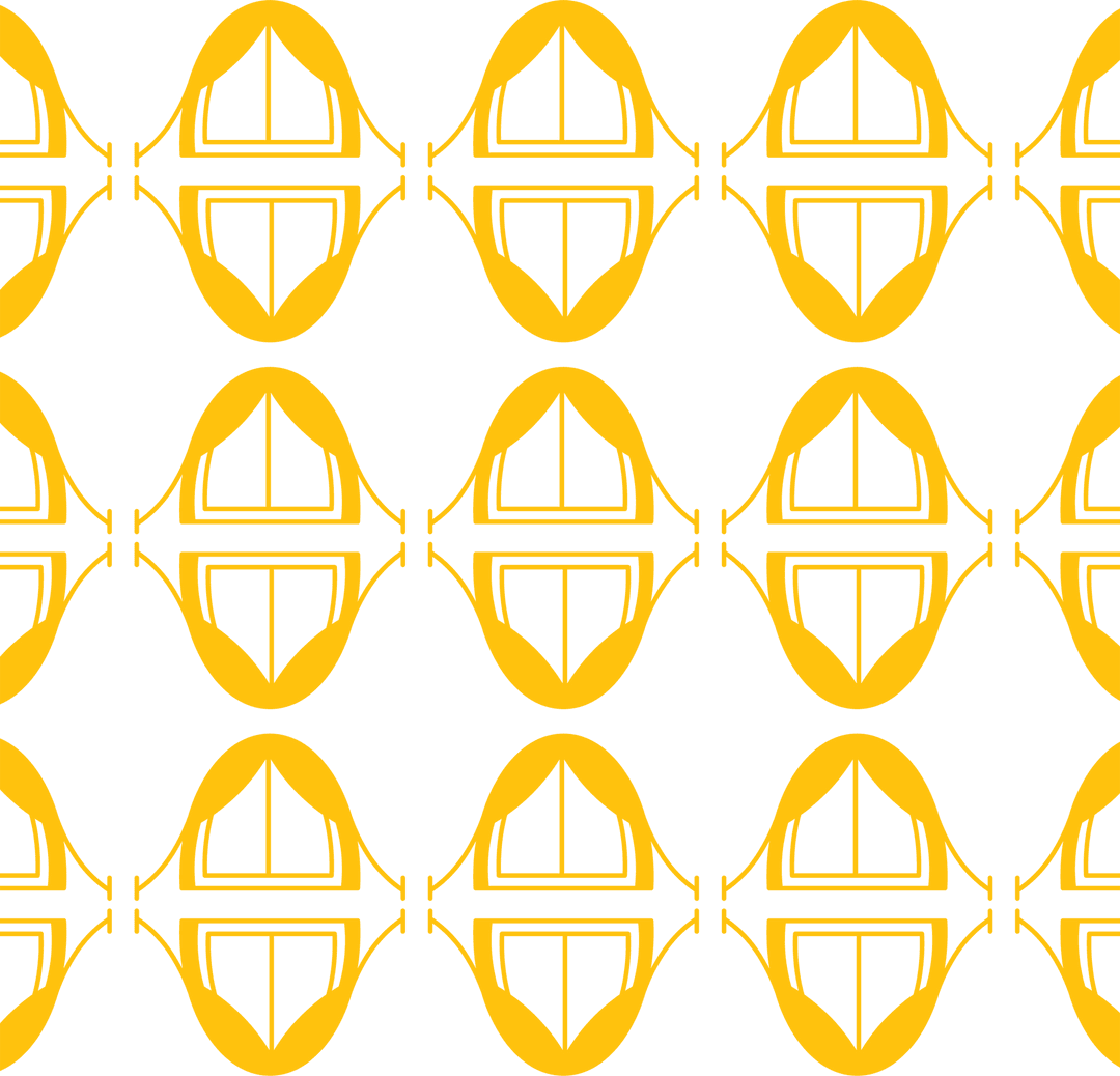 Geometric Yellow Pattern with Transparent Background