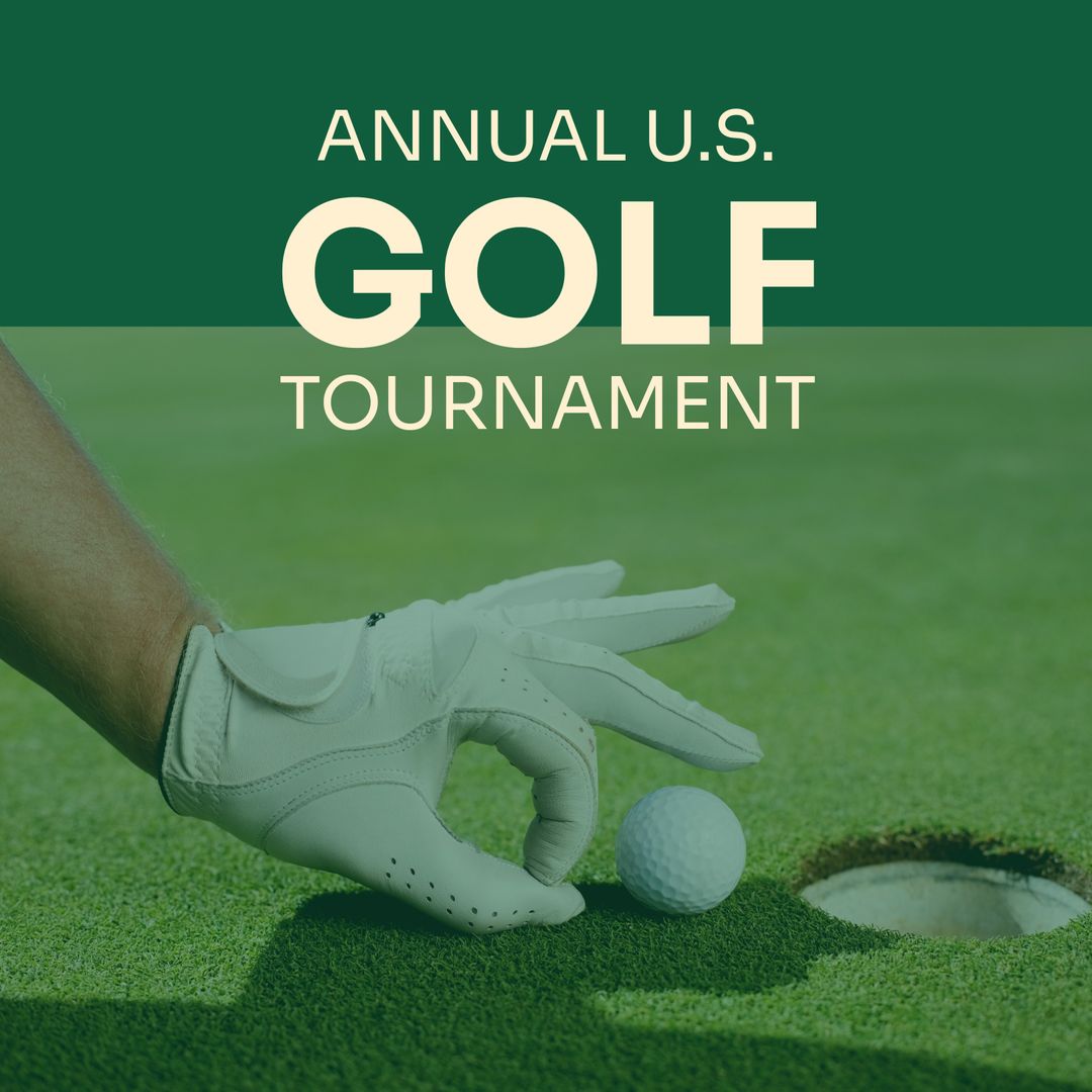 Gloved Hand Positioning Golf Ball Near Hole on Golf Course