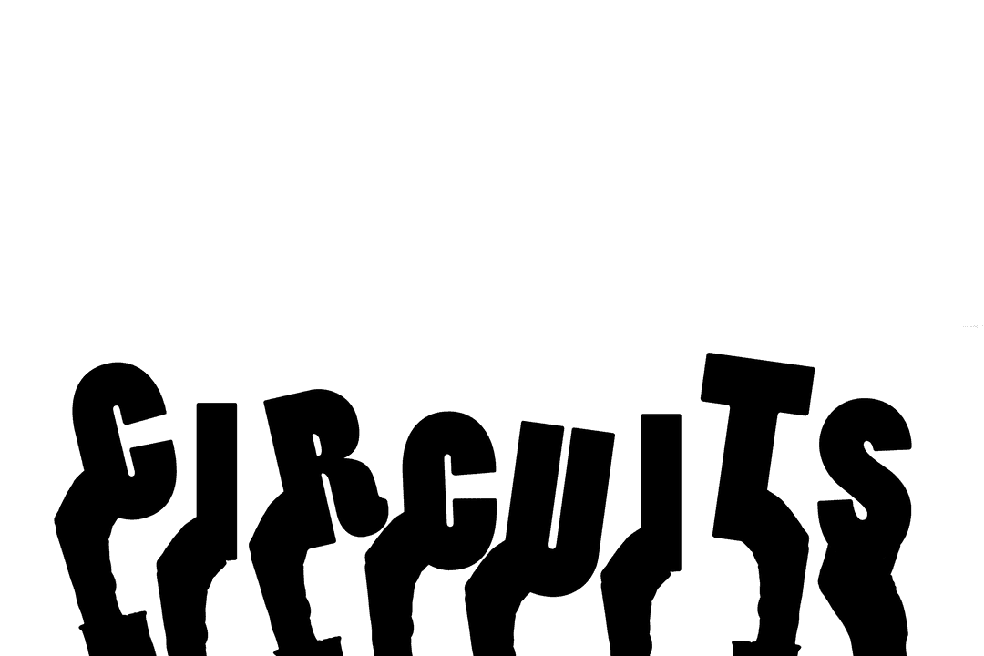 Hands Holding Circuit Text on Transparent Background