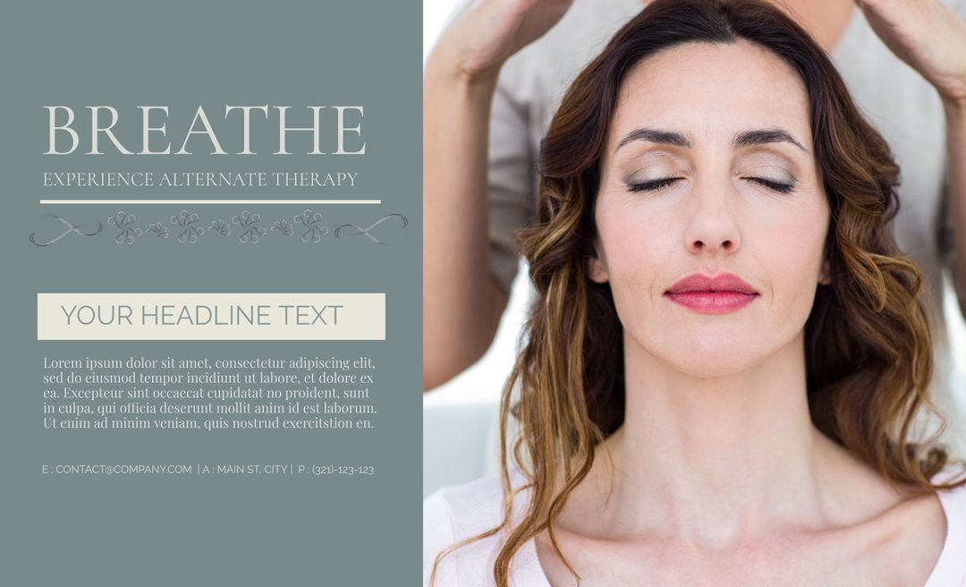 Serene Woman Enjoying Wellness Therapy Session for Relaxation