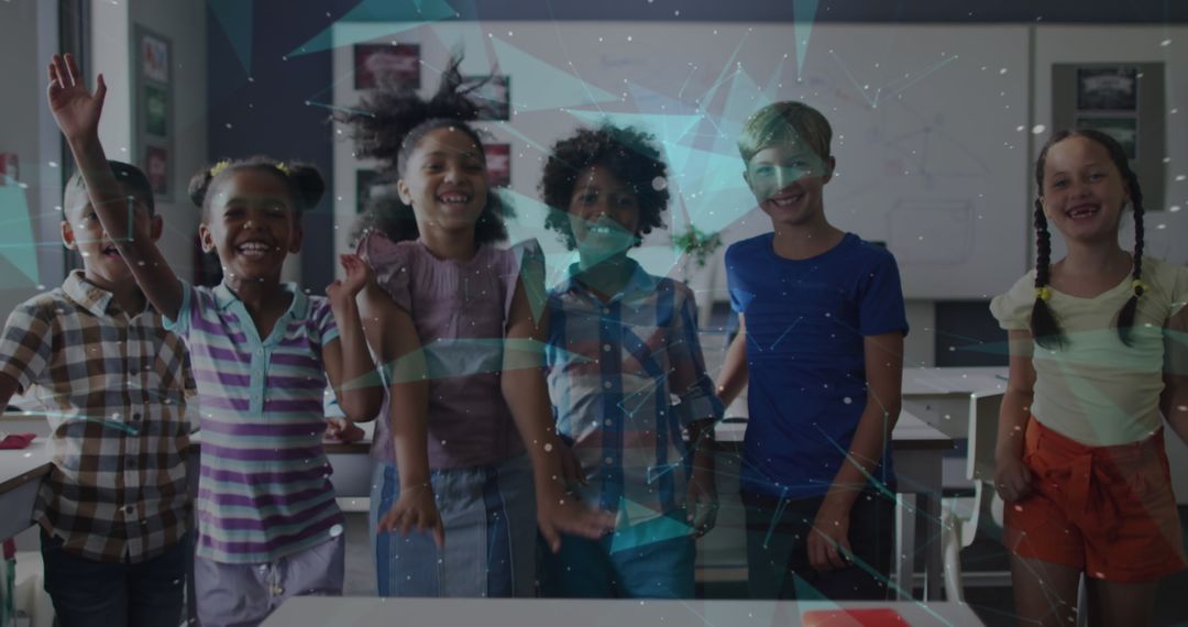 Diverse Children Enjoying Classroom Technology Experience