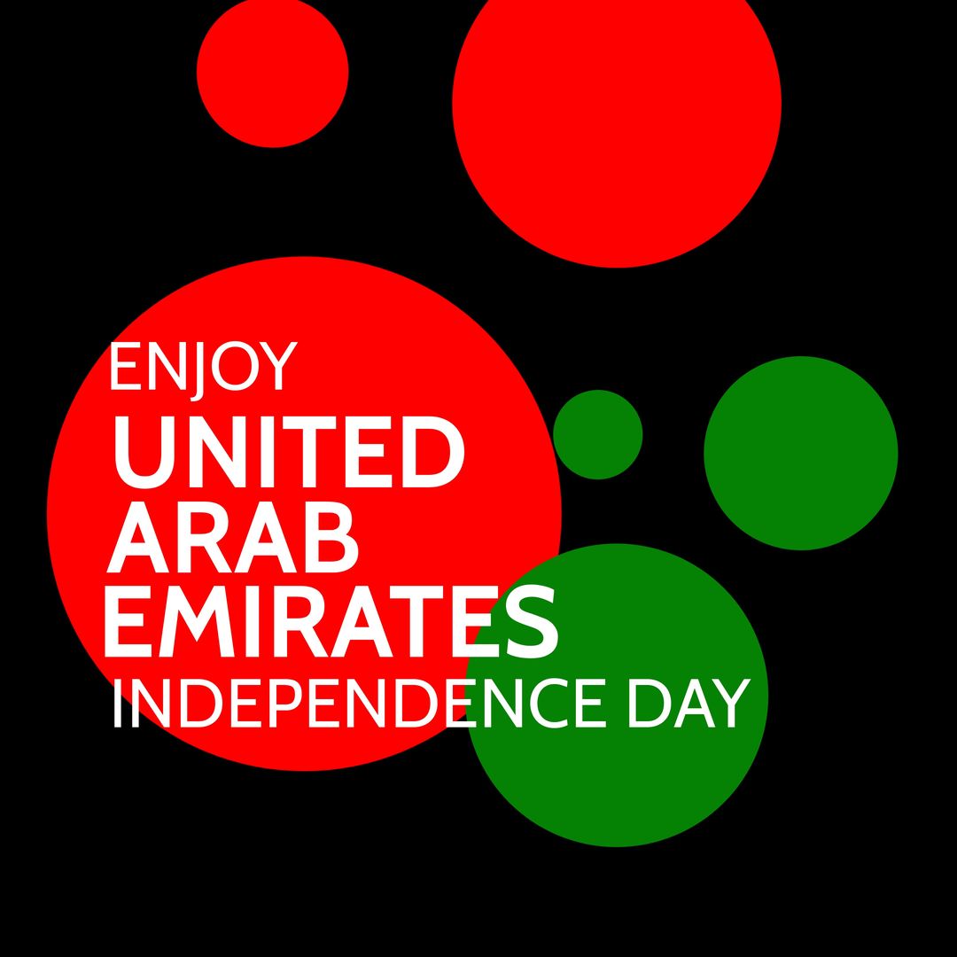 United Arab Emirates Independence Day Celebration with Colorful Circles - Download Free Stock Templates Pikwizard.com