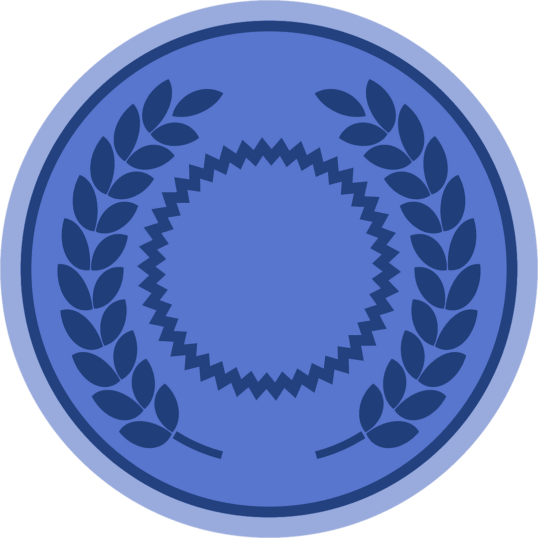 Abstract Laurel Wreath Symbol on Transparent Background