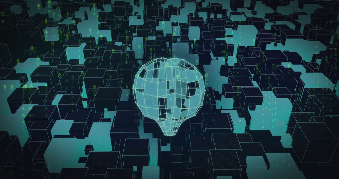Futuristic Digital Globe in Virtual Cyberspace