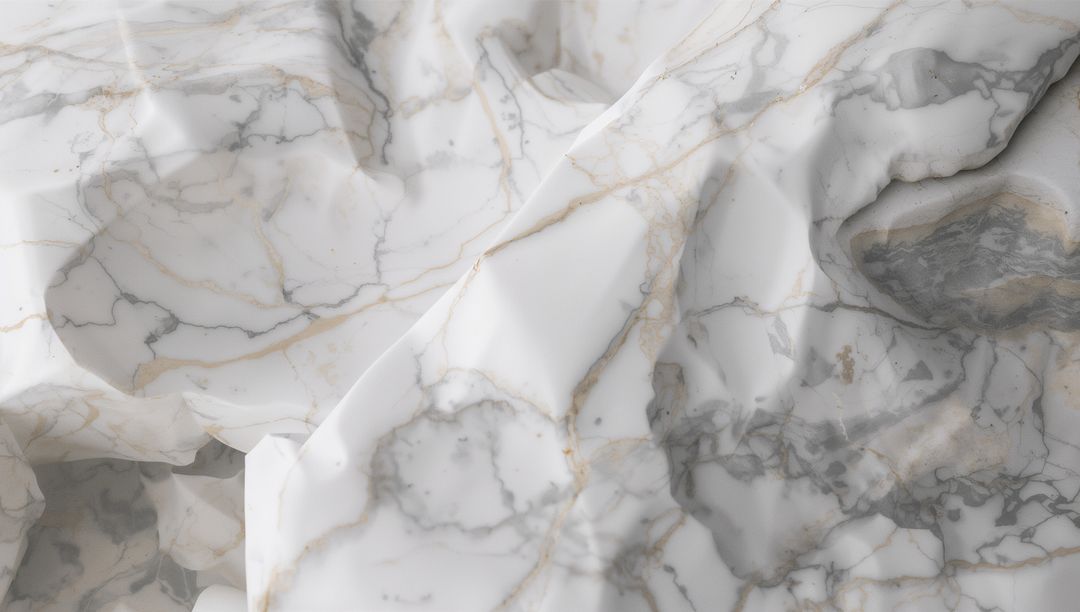 Abstract Crumpled Marble Surface with Elegant Veins