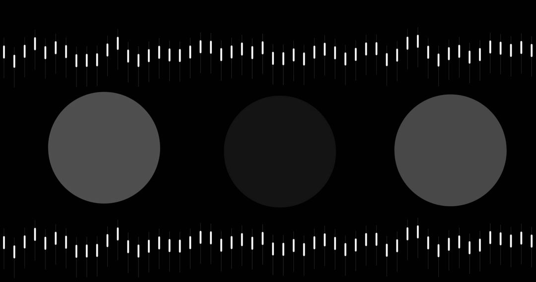 Abstract Motion Circles and Lines on Black Background