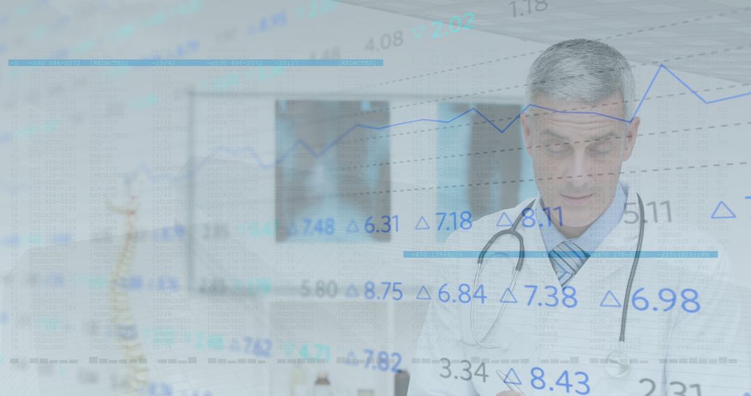 Doctor Analyzing Data for Medical Insights