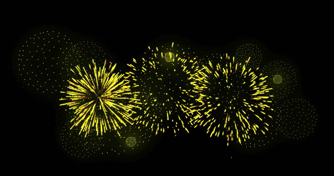 Vibrant Fireworks Display with White Bursts on Dark Background