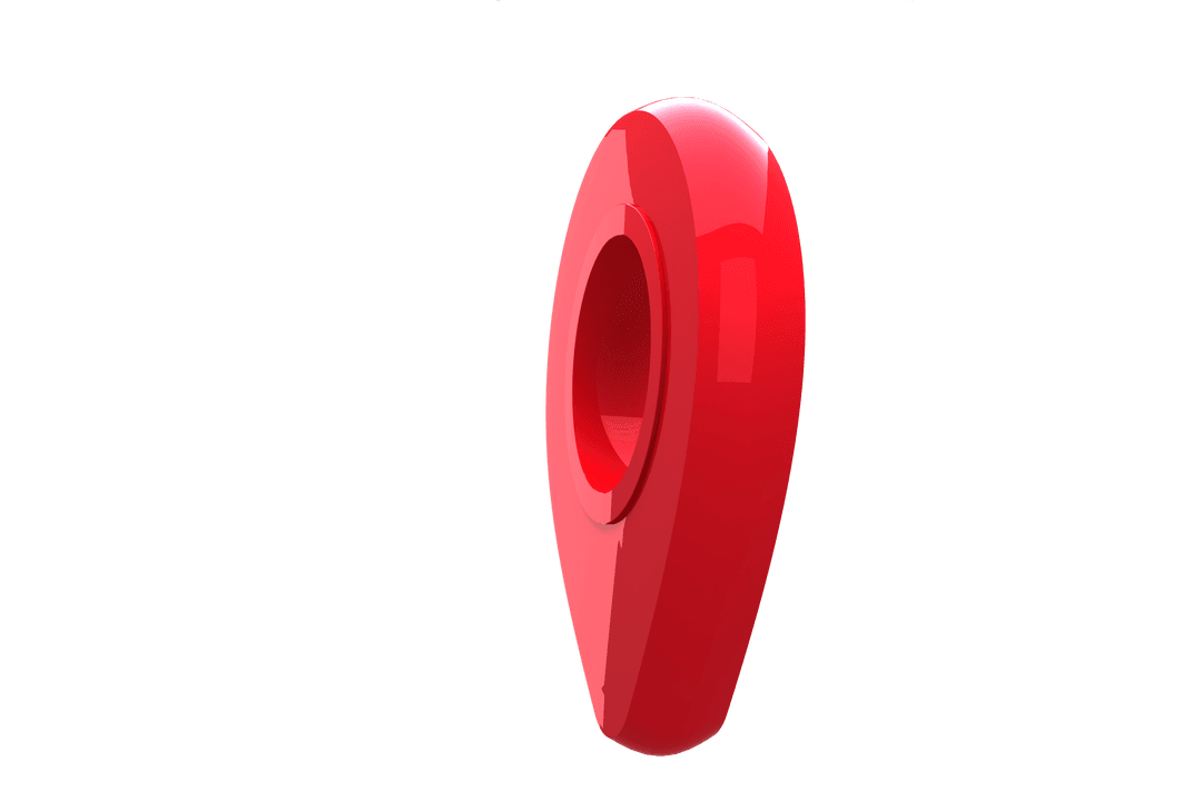 Transparent Red Navigation Marker Pin Isolated On White