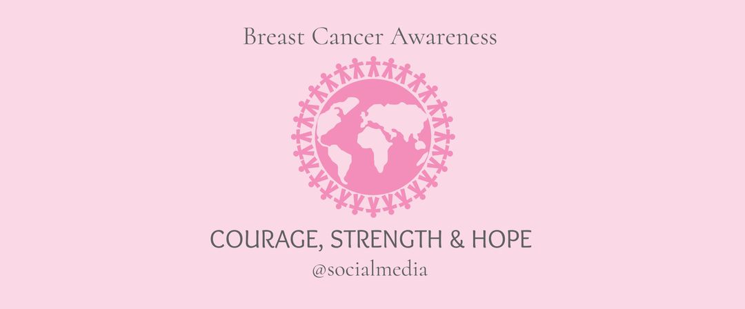 Breast Cancer Awareness Pink Ribbon Template with Global Unity Symbol - Download Free Stock Templates Pikwizard.com