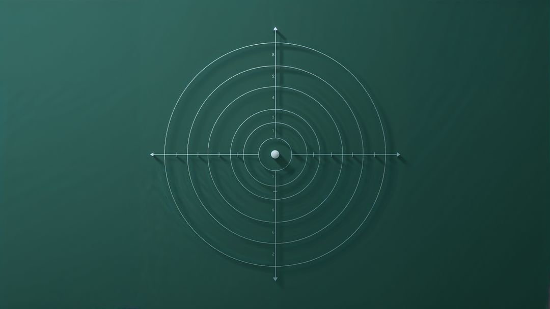 Polar Coordinate Grid on Deep Green Background