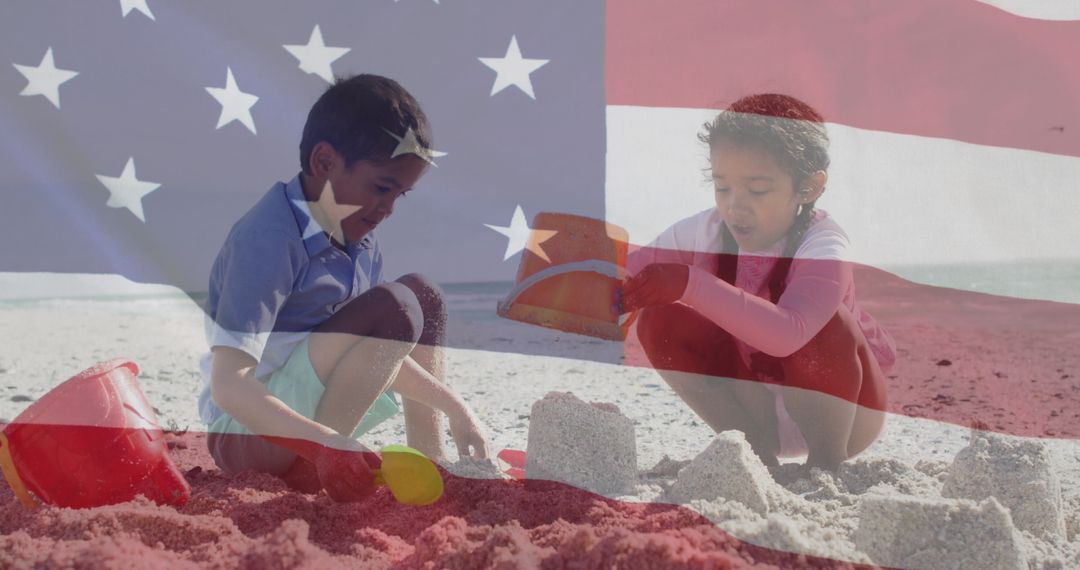 Patriotic Beach Play Celebrating Diversity and Unity