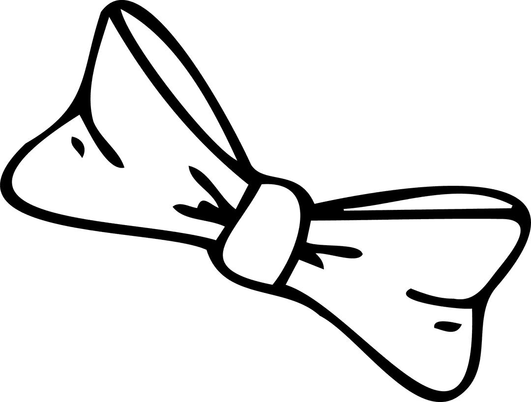 Minimalistic Outline Bow Tie Transparent Illustration