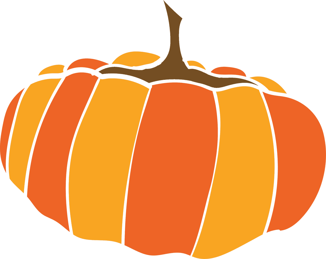 Transparent Vector Illustration of Vibrant Pumpkin Sign