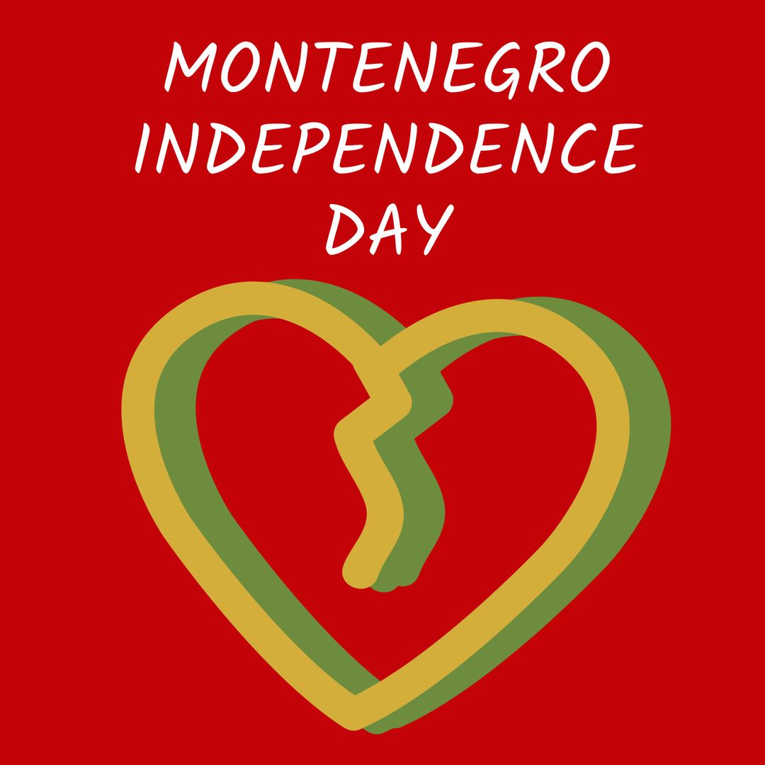 Montenegro Independence Day Heart-themed Graphic