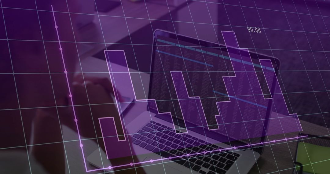 Data Analysis with Overlay Charts on Modern Laptop