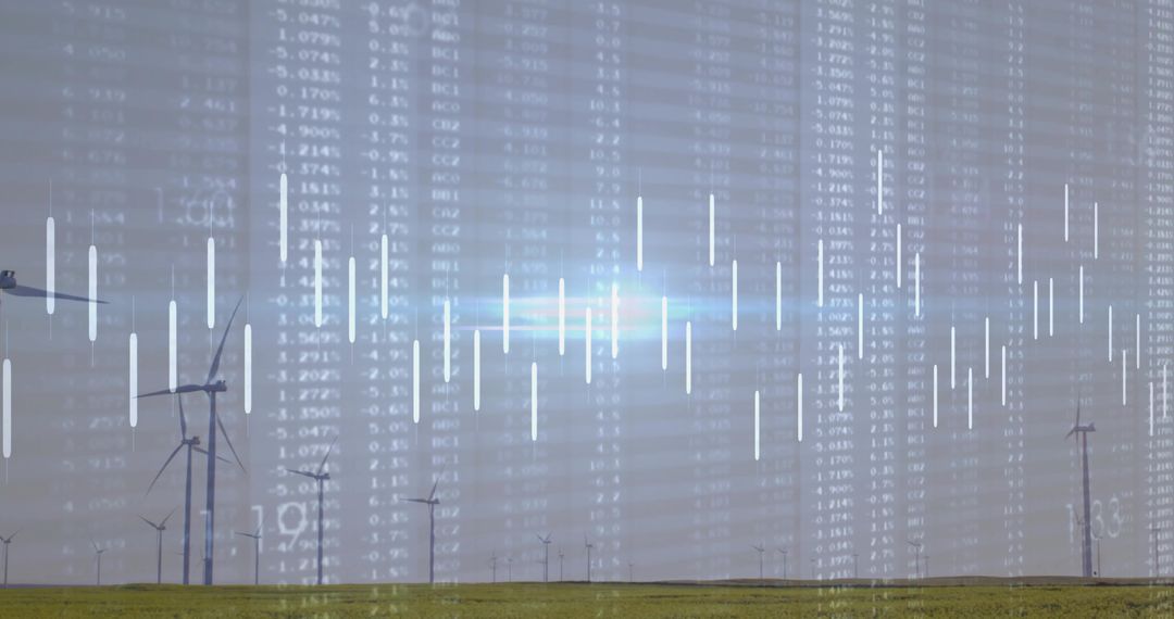 Wind Turbines with Digital Financial Overlay in Grassland