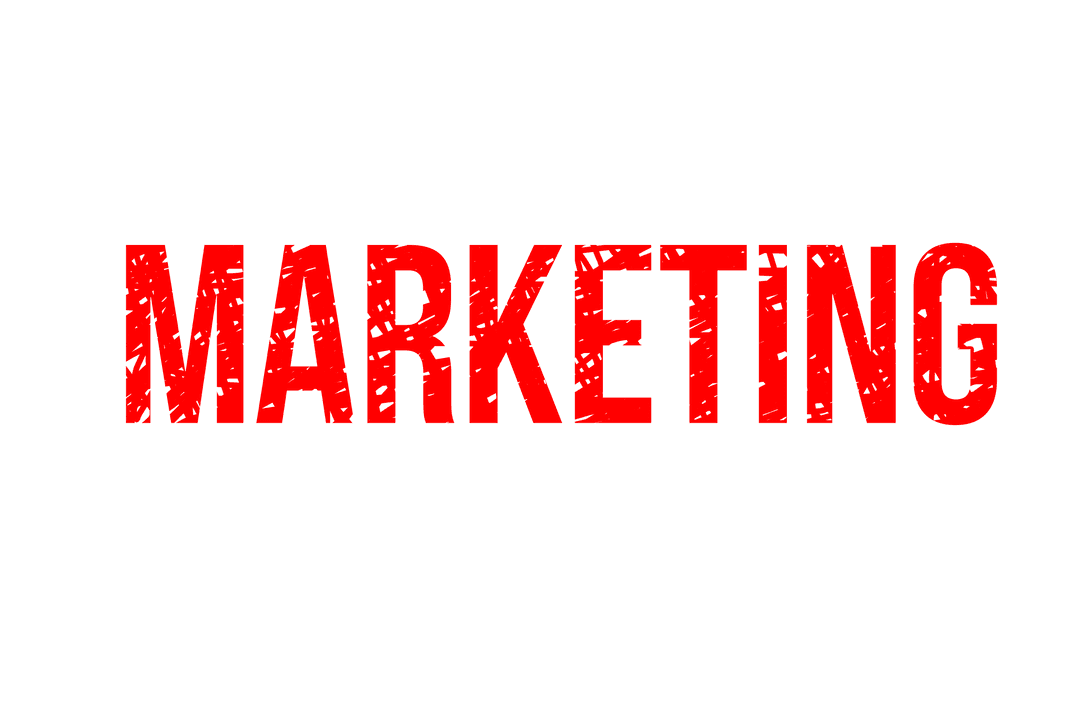 Red Marketing Text on Transparent Background for Promotion