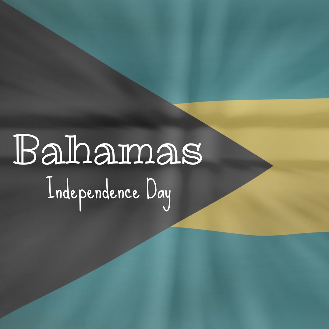 Bahamas Independence Day Celebratory Design on National Flag