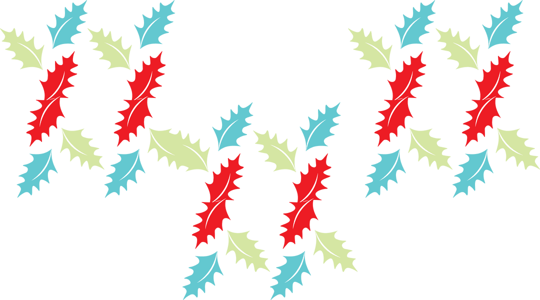 Colorful Leaf Pattern with Seamless Transparent Design