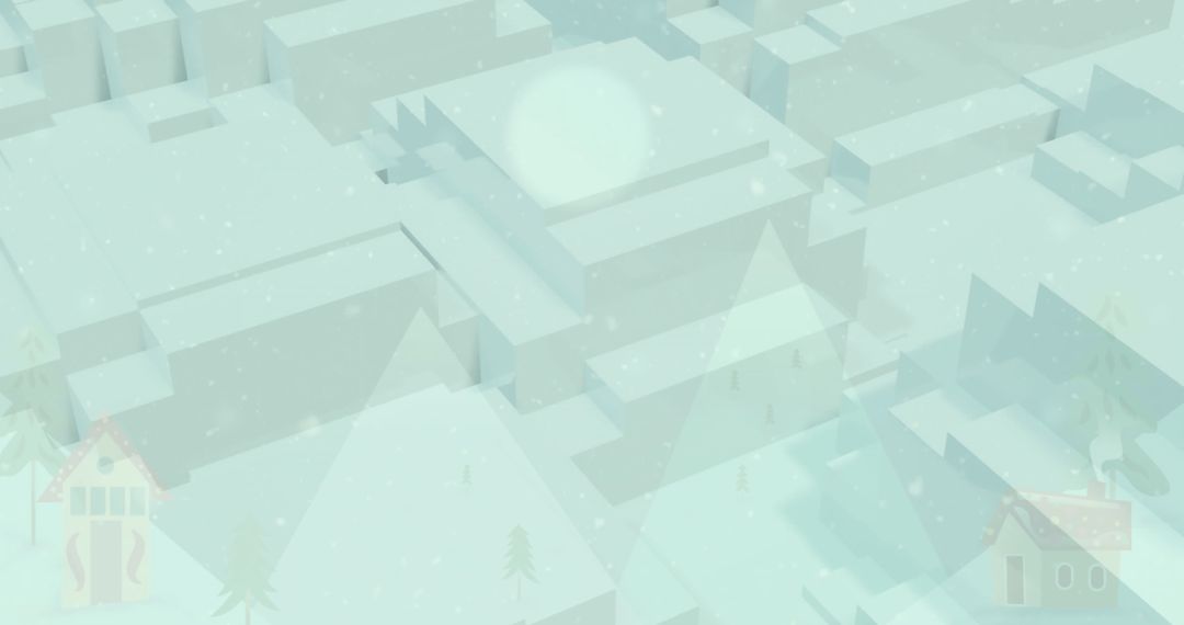 Minimalist Winter Wonderland Background with Trees