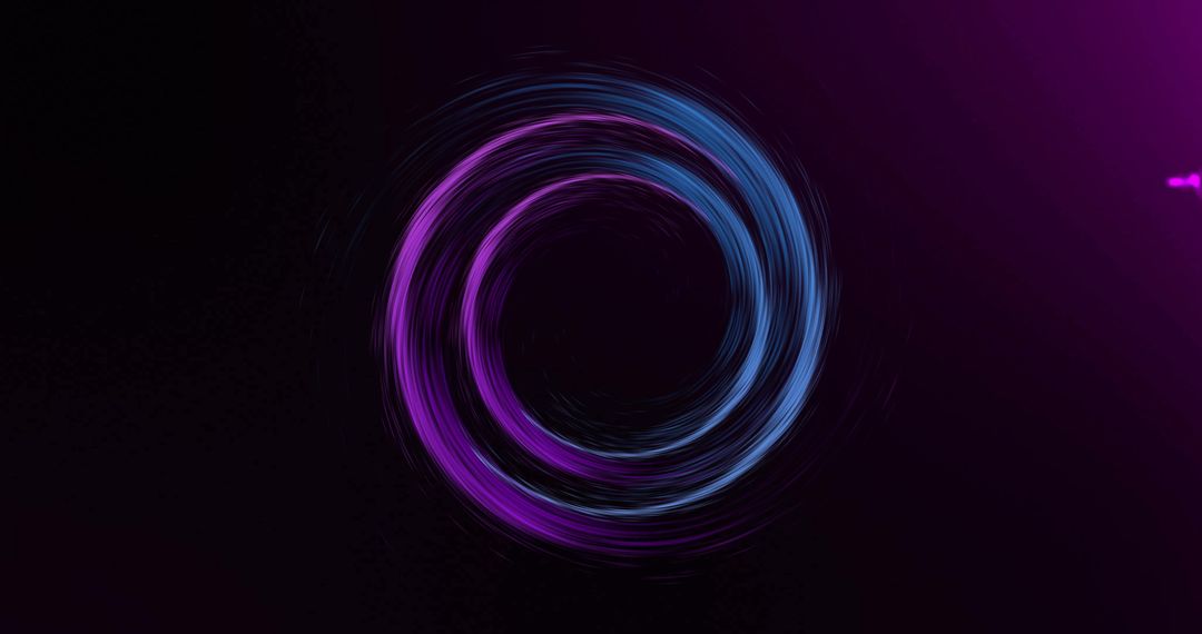 Vibrant Light Trails Creating Circular Pattern on Dark Background